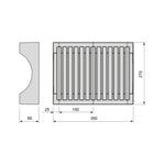 Emuca antracietgrijze kunststof bordorganizerkit model 8938523 13 borden capacity uit Spain keukenmeubelopslag