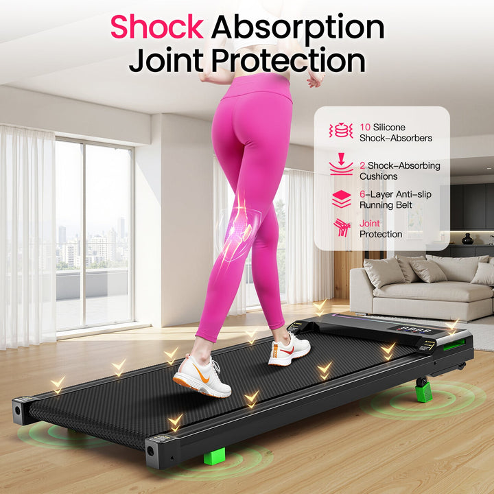 EU Stock Electric Brushless Motor Treadmill with LCD screen Steel Frame Compact Loopmat for home use