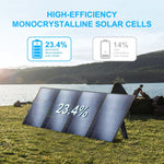 SolarPlay 400W Opvouwbaar Zonnepaneel Monokristallijn 23,4% high Efficiëntie ETFE Draagbaar 6-voudig for Camper Camping Energ