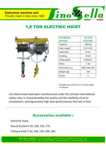 Italian-made CE-certified electric metalen takel 500 kg load capacity steel cable three-phase nieuw household use constructio