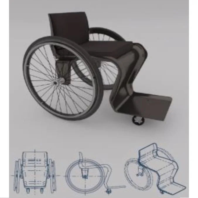 Italian lightweight adult wheelchair Prestatiegerichte carbon fiber Monocoque Ademende daily rehabilitation equipment
