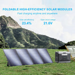SolarPlay 400W Opvouwbaar Zonnepaneel Monokristallijn 23,4% high Efficiëntie ETFE Draagbaar 6-voudig for Camper Camping Energ