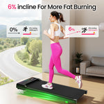 EU Stock Electric Brushless Motor Treadmill with LCD screen Steel Frame Compact Loopmat for home use