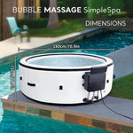 Large round hot tub for indoor and outdoor, inflatable, with luchtbellenmassage, for 2, 4 or 6 persons, .
