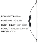 Piaoyu high Kwaliteit outdoor Schieten Jagen 20/30/40 Pond Recurve Boog with Schietaccessoires Boog and Pijlen Set