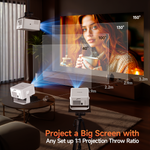 Magcubic HY450MAX Projector Android 14 1100ANSI portable outdoor projector 1080P Autofocus 8K support WiFi6 for outdoor