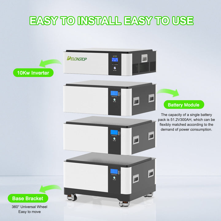 EU DDP 51.2V 314Ah 628Ah 16kWh 32kWh lithium battery home energy Opslagsysteem Hernieuwbare Lifepo4 32Kwh All-in-One Inverter