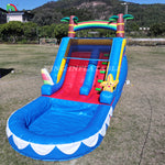 21x9x12FT commercial PVC Inflatable Slide for adults and Kids, outdoor, Garden, Inflatable Water slide with Splash pool, Blower