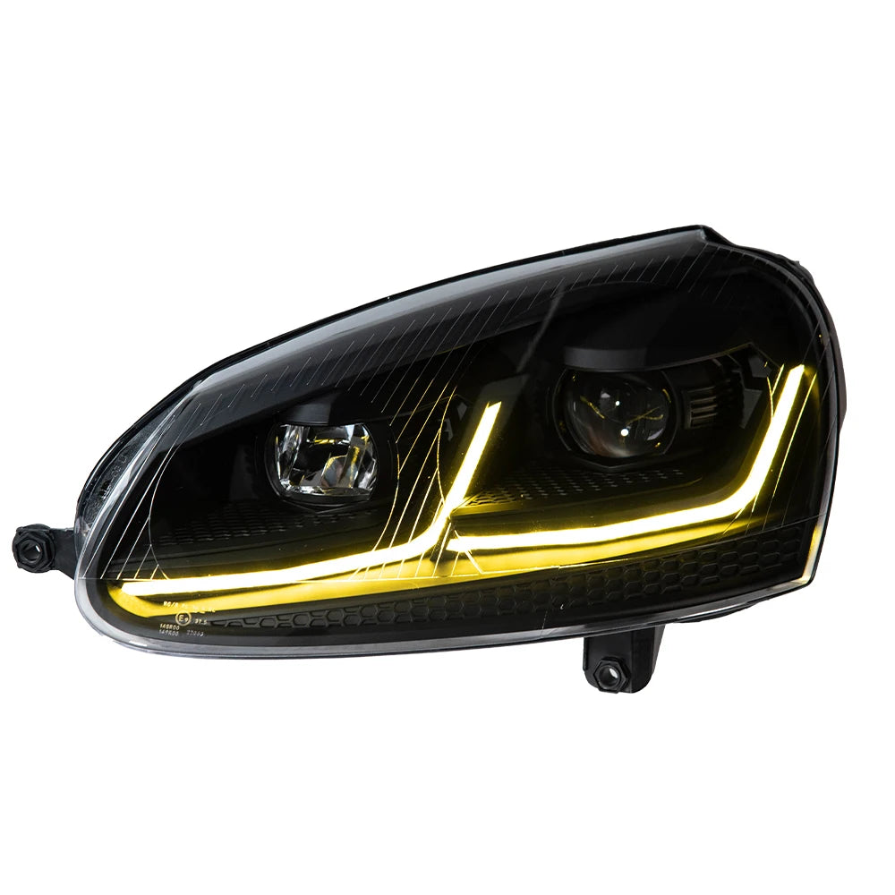 2 Pcs Auto Styling Headlight For Golf 5 Led Headlight Projector Lens 2003-2011 Front Lights Drl Signal Automotive accessory