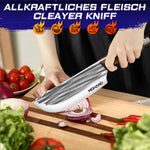Cleaver Stainless steel Chinese kitchen knife Cutting machine Butcher knife meat knife with wooden handle