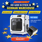 MD-400D EU warehouse 24 hours delivery free shipping Bloemenvaas color 3D-printer