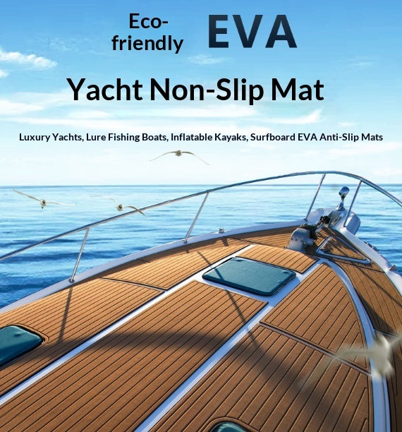 ELECVIVA EVA Plastic WPC Outdoor Mat Anti-Slip Waterproof Wear-resistant Mahogany look Flooring Modern 5+