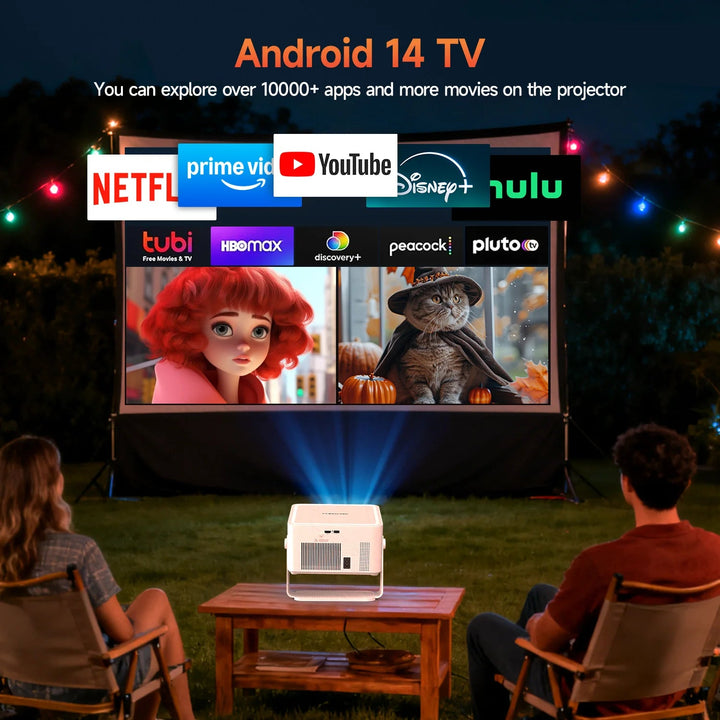 Magcubic HY450MAX Projector Android 14 1100ANSI portable outdoor projector 1080P Autofocus 8K support WiFi6 for outdoor