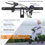 TopMate ES35P 3-wheel electric folding scooter with backrest, removable 36V battery, reverse gear for adults, suitable for commuting