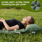 folding inflatable campingmatras for on the veld, ultralicht, with built-in pump, voetkussen, compact and lightweight