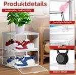 DAYOOH 12-piece stackable sneaker display suitcase, stofdicht, transparant, foldable, magnetisch, doorzichtige plastic shoes opbergbox organizer