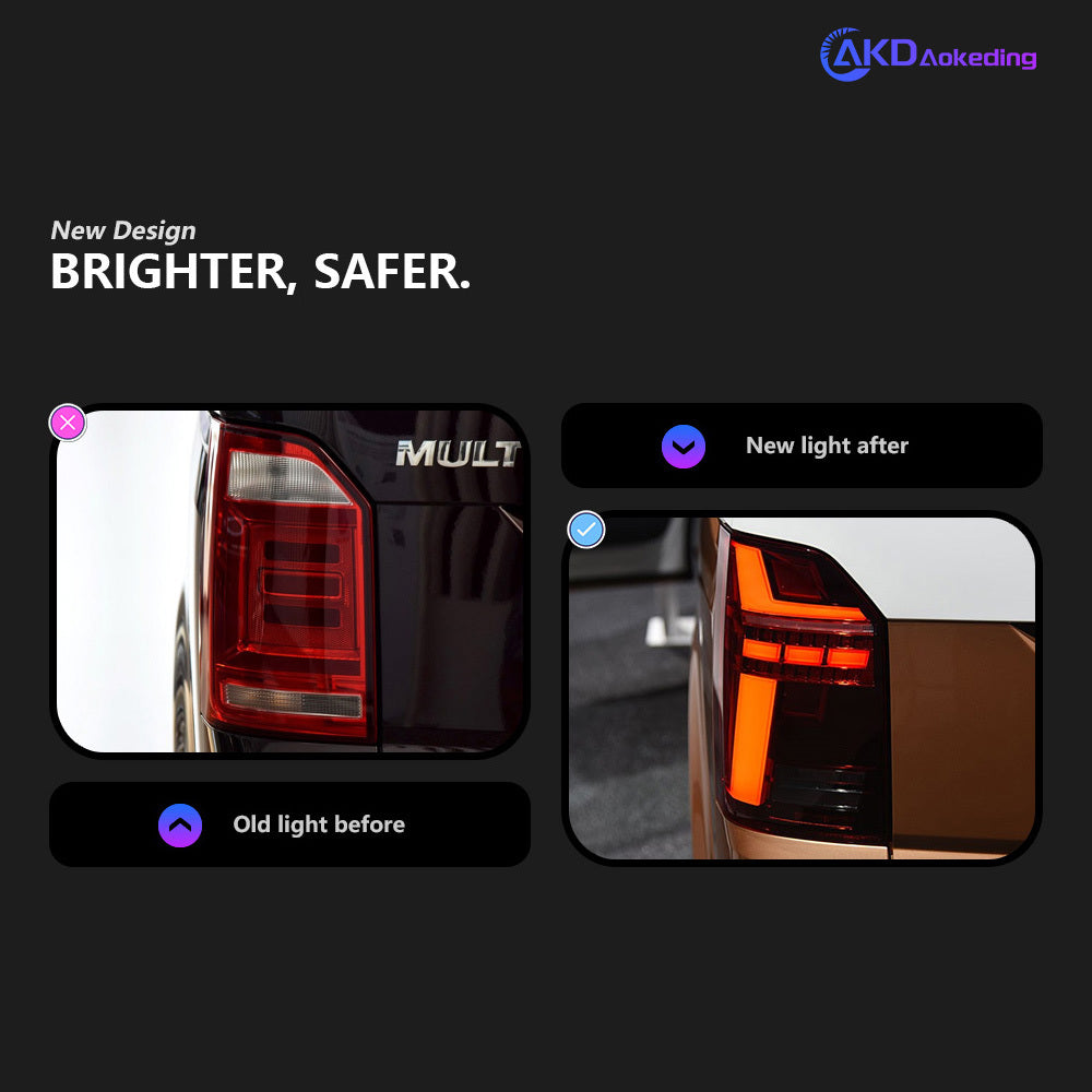 2 pieces AKD tail light for VW Multivan T6 2015-2021 latest styling turn signal brake reverse light car accessories modified