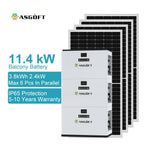 EU Stock ASGOFT Hybride LiFePO4 All-in-one battery Omvormer 3.8kWh MPPT/PWM IP65 Waterdicht Energieopslag Thuisgebruik solar 