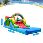 25x8x8.2FT commercial inflatable bounce house obstacle course bounce house Combo with slide, ball pit, obstacles, climbing features, blower