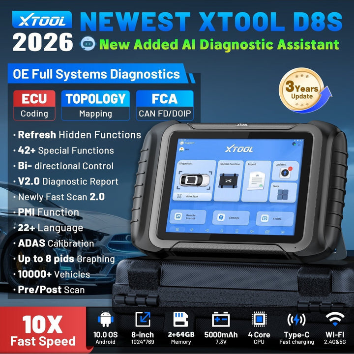 UK EU Warehouse D8S EU Version XTOOL Automotive diagnostic tool and key programming Auto remote control Pincode Lezers Progra