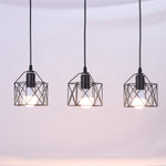 Joyinled 3-lichts metal pendant light, pendant light for kitchen, dining room, ceiling light, E26 fitting, adjustable height