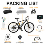 GreenPedel the new 1500w hub motor e-bike conversion kit VK/Fr warehouse 48v brushless rear wheel electric bicycle conversion kit