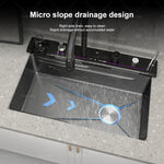 new waterfall kitchen faucet stainless steel multifunctional large single sink integrated digital display sink