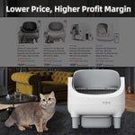 free shipping within the EU. smart app control. Open bovenkant automatic litter box with dual safety sensors and self-cleaning.