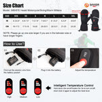 Verwarmde gloves for outdoor, winter, waterproof, thermisch, touchscreen, rechargeable, lightweight, long batterijduur, antislip.