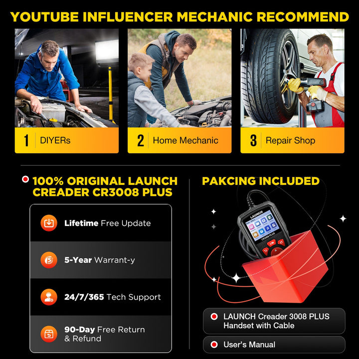 Usa EU warehouse LAUNCH Cr3008 Plus OBD2 Scanner OBD2 Auto Diagnostic Tool universal full OBD2 Engine code reader free update