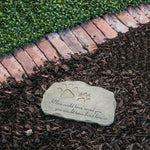 resin durable hand-painted pet memorial stone With paw print design For Use outdoors Ter Herdenking Of Overleden Honden