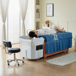 EU Warehouse Luxury Salon Haarwasbak Mobiel Without Connection On The Waterleidingnet Hoofdspa Bak With Waterreservoir Thermostaat portable Shampoo Bak