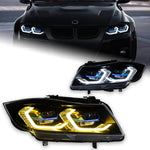 AKD Car Styling headlight for BMW 3 Serie E90 Led Projector Lens 2005-2012 E91 320i front lights signal automotive accessory