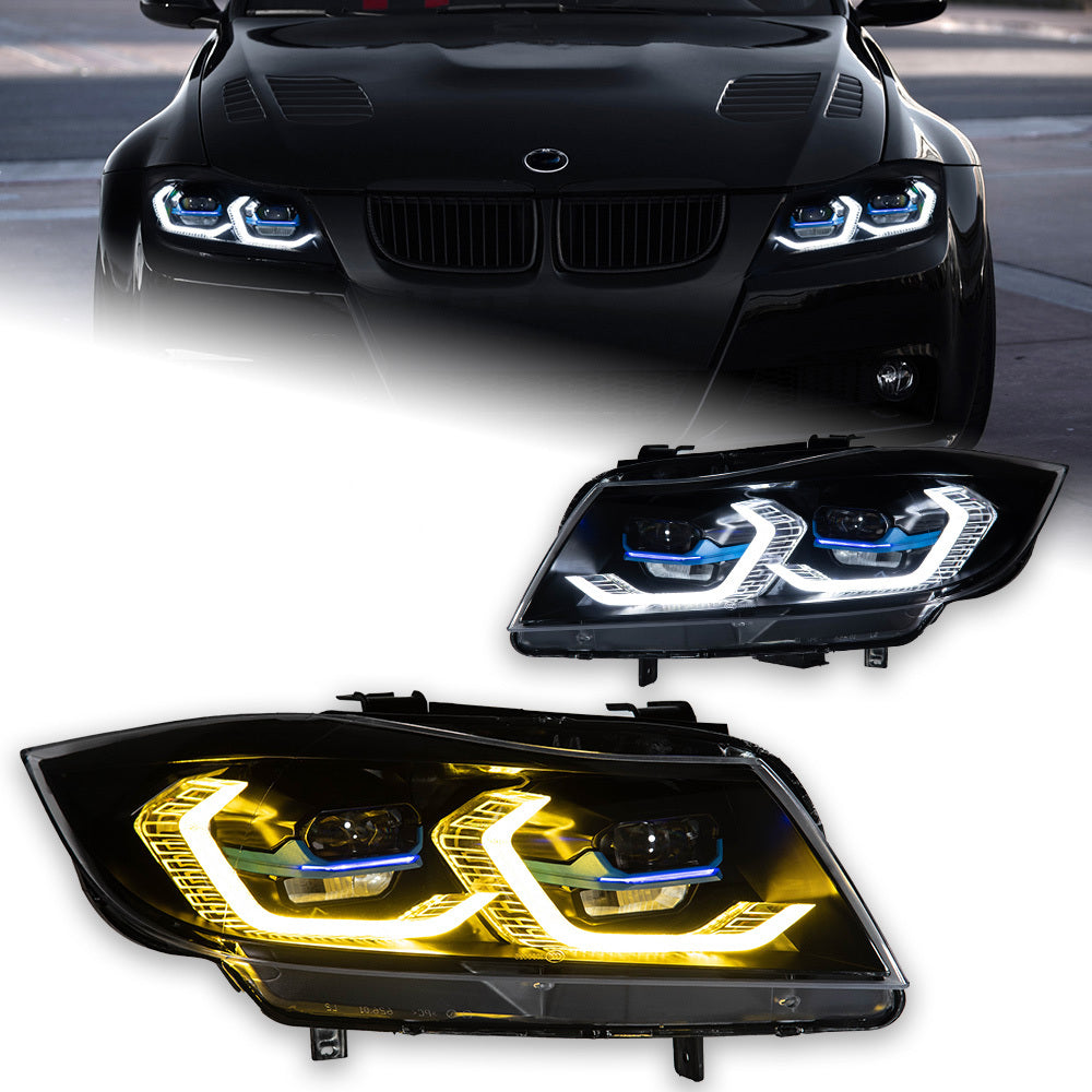 AKD Car Styling headlight for BMW 3 series E90 Led Projector Lens 2005-2012 E91 320i front lights signal automotive accessory