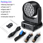 19x15W LED Moving Head light with RGBW-beamkleur and zoom-effect for clubs, bars, DJ's and discotheken