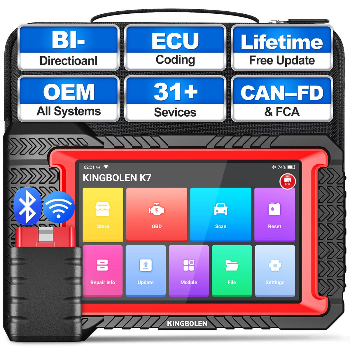 Free update KINGBOLEN K7 car All diagnostic scanner bidirectional Test car Scan tool