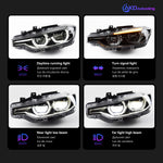 2 pcs AKD autostyling headlights for BMW F30 F35 320i 320i 2012-2019 dagrijverlichting turn signal High Beam auto-Accessories