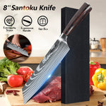 Wooden handle, lightweight and agile, 7Cr17 stainless steel knife sheath, gift box, kitchen knives