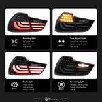 2 pieces AKD tail light for BMW E90 320i 325i 2009-2012 latest styling turn signal brake reverse light car accessories modified