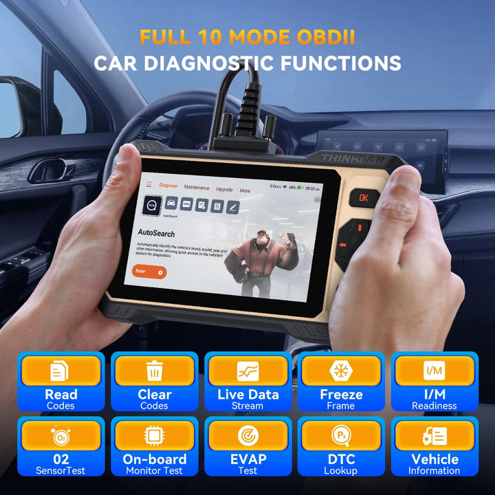 THINKCAR ThinkScan 662 OBD2 Auto diagnostic Scanner Tool 4 system ABS SRS ECM TCM 12 Reset bidirectional lifetime free update