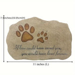 resin durable hand-painted pet memorial stone With paw print design For Use outdoors Ter Herdenking Of Overleden Honden