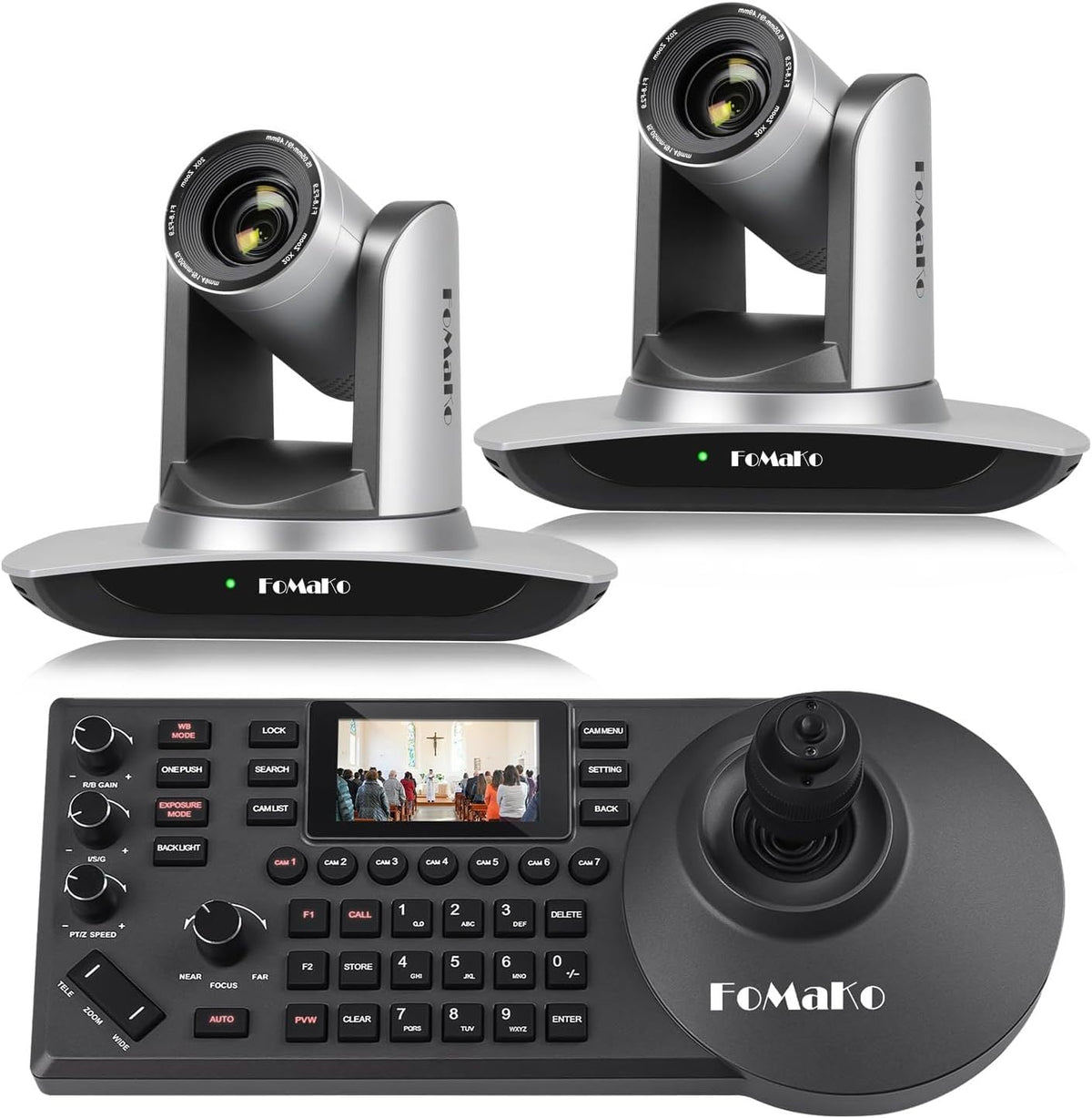 2024 Fomako Hdmi Ptz Camera Bundle 20x Optical Zoom Bh402 and Controller Toetsenbord Ptz Camera Kit Bundle