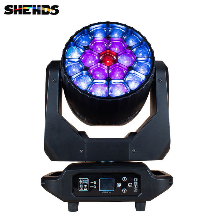Shehds Led Beam + Was large Bee-Eye 19X20W RGBW light for Party Banquet Disco Concert Stage