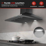 A+++ Afzuigkap 60cm, Afzuigkap with omgekeerde & afvoerlucht with active koolfilter, LED-lighting
