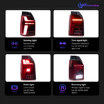 2 pieces AKD tail light for VW Multivan T6 2015-2021 latest styling turn signal brake reverse light car accessories modified