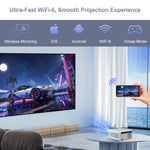 EU Stock 4K Support Projector Flixtone D9W Mini 2500 ANSI Lumen 1080P FHD Android LED Autofocus Home Theater Projector