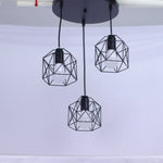 Joyinled 3-lichts metal pendant light, pendant light for kitchen, dining room, ceiling light, E26 fitting, adjustable height