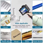 portable 12,7 mm handbediende inkjet codeerprinter for printen of houdbaarheidsdata and nummers on metal, glass, plastic bottles and zakken