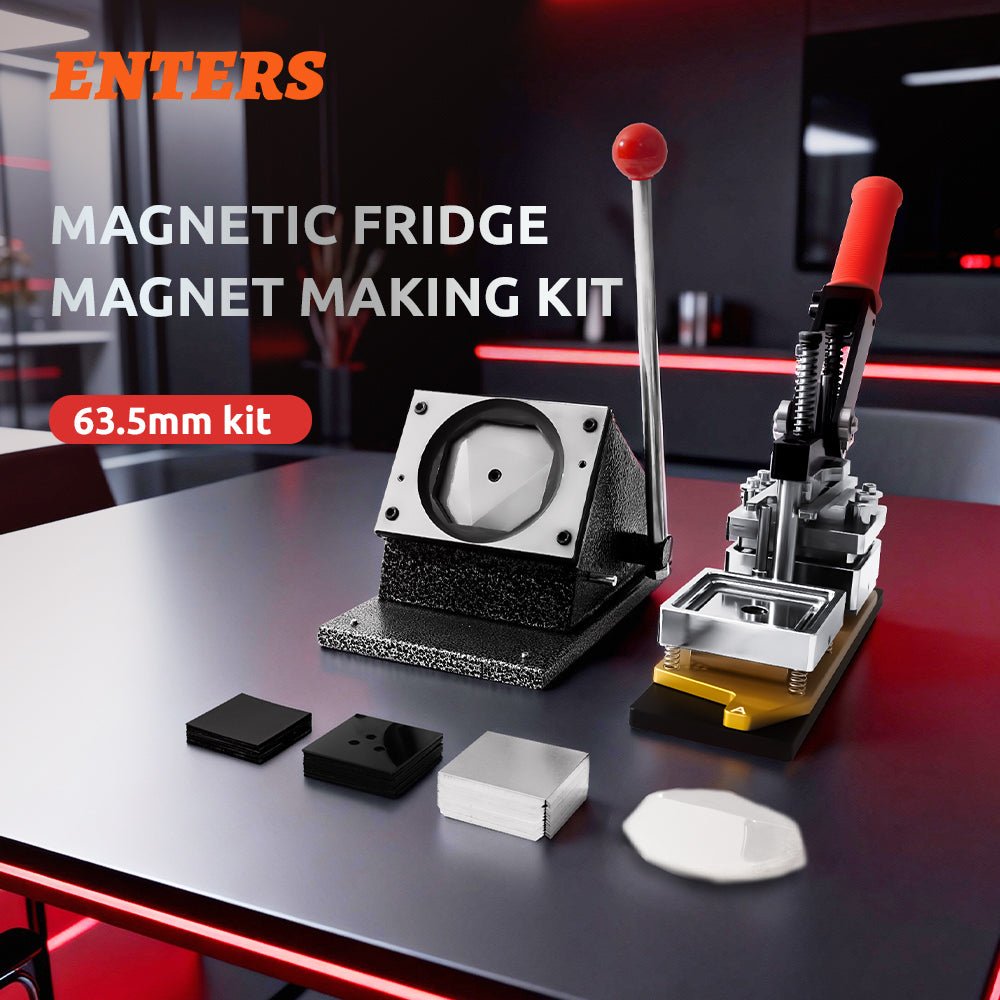Manual 63,5 mm Square fridge magnet making machine kit