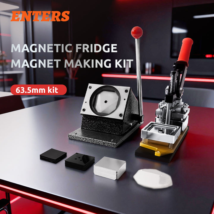 Manual 63,5 mm Square fridge magnet making machine kit